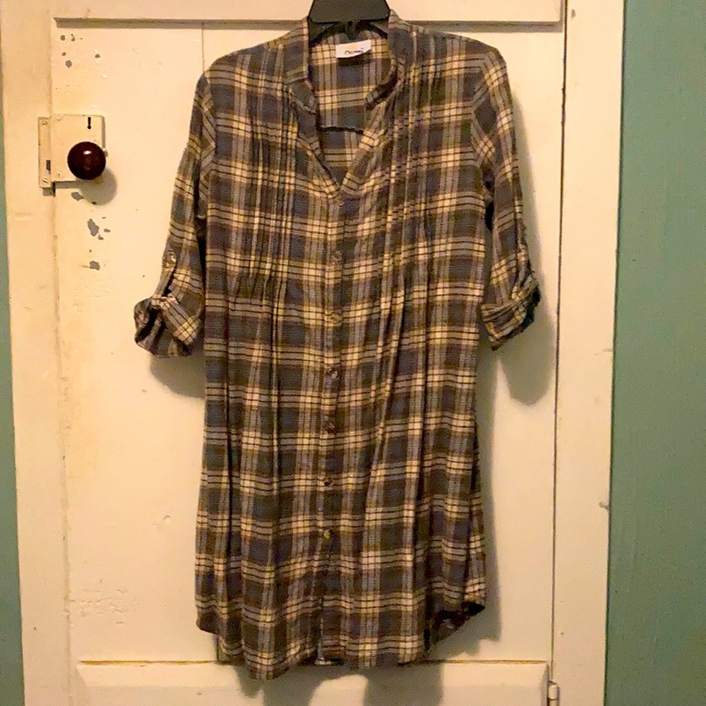 Dunes Soft Flannel Button Down Dress